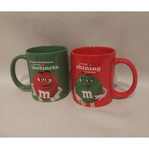 M&M Red & Green Officially Licensed 16 oz. Coffee Mugs Cups